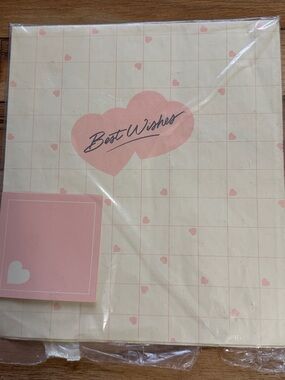 Vintage Pink and White 'Best Wishes' Gift Wrap Set